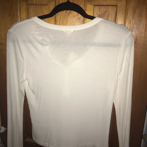 nwt white henley top - Picture 2 of 2